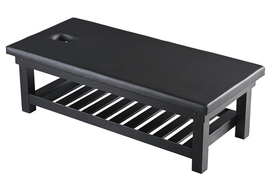 Chinese houten massagetafel (naar buiten vallend matras)